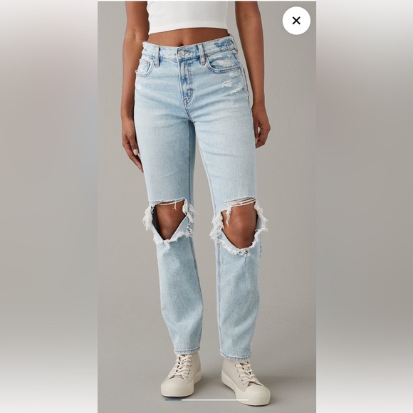 American Eagle Outfitters Denim - EUC American Eagle Super High Rise Ankle Straight Jean size 14 short